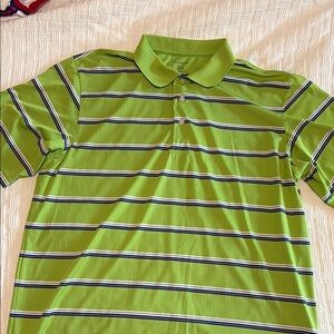 Green Striped Polo Shirt